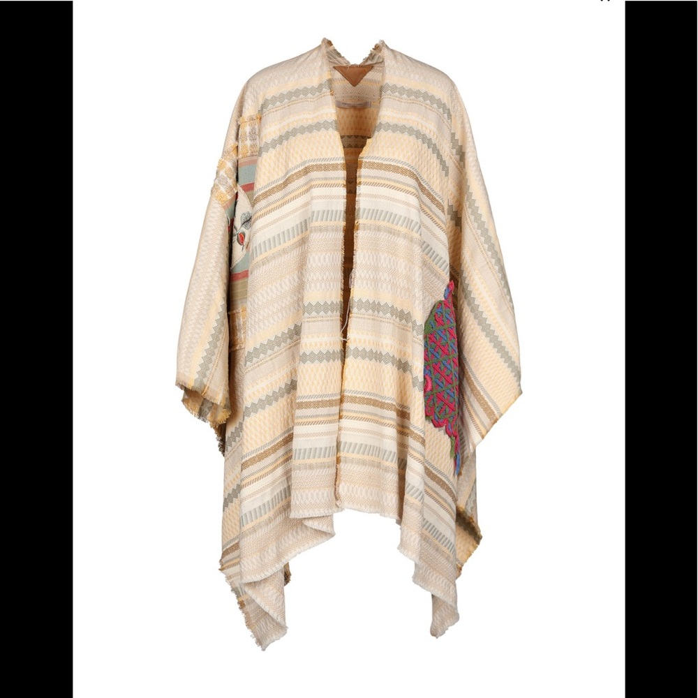 Embroidered floral 100% cotton handmade cape